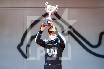 2021-05-21 - Zhou Guanyu (chn), UNI-Virtuosi Racing, Dallara F2, portrait podium during 2021 FIA Formula 2 championship in Monaco from May 21 to 23 - Photo Florent Gooden / DPPI - 2021 FIA FORMULA 2 CHAMPIONSHIP IN MONACO - FORMULA 2 - MOTORS