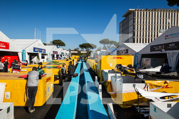 2021-04-08 - stand pit lane during the 2021 Rome ePrix, 3rd round of the 2020-21 Formula E World Championship, on the Circuito Cittadino dell'EUR from April 9 to 11, in Rome, Italy - Photo Germain Hazard / DPPI - 2021 ROME EPRIX, 3RD ROUND OF THE 2020-21 FORMULA E WORLD CHAMPIONSHIP - FORMULA E - MOTORS