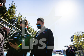 2021-04-09 - DE VRIES Nyck (nld), Mercedes-Benz EQ Formula E Team, Mercedes-Benz EQ Silver Arrow 02, portrait VANDOORNE Stoffel (bel), Mercedes-Benz EQ Formula E Team, Mercedes-Benz EQ Silver Arrow 02, portrait trackwalk during the 2021 Rome ePrix, 3rd round of the 2020-21 Formula E World Championship, on the Circuito Cittadino dell'EUR from April 9 to 11, in Rome, Italy - Photo Germain Hazard / DPPI - 2021 ROME EPRIX, 3RD ROUND OF THE 2020-21 FORMULA E WORLD CHAMPIONSHIP - FORMULA E - MOTORS