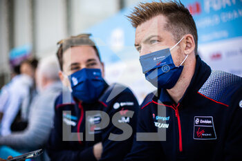 2021-04-09 - CASSIDY Nick (nzl), Envision Virgin Racing, Audi e-tron FE07, portrait FRIJNS Robin (nld), Envision Virgin Racing, Audi e-tron FE07, portrait media pen during the 2021 Rome ePrix, 3rd round of the 2020-21 Formula E World Championship, on the Circuito Cittadino dell'EUR from April 9 to 11, in Rome, Italy - Photo Germain Hazard / DPPI - 2021 ROME EPRIX, 3RD ROUND OF THE 2020-21 FORMULA E WORLD CHAMPIONSHIP - FORMULA E - MOTORS