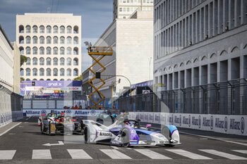 2021-04-10 - 27 Dennis Jake (gbr), BMW i Andretti Motorsport, BMW iFE.21, action during the 2021 Rome ePrix, 3rd round of the 2020-21 Formula E World Championship, on the Circuito Cittadino dell'EUR from April 9 to 11, in Rome, Italy - Photo François Flamand / DPPI - 2021 ROME EPRIX, 3RD ROUND OF THE 2020-21 FORMULA E WORLD CHAMPIONSHIP - FORMULA E - MOTORS