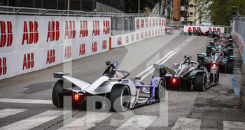 2021-04-10 - Cars on track action during the 2021 Rome ePrix, 3rd round of the 2020-21 Formula E World Championship, on the Circuito Cittadino dell'EUR from April 9 to 11, in Rome, Italy - Photo François Flamand / DPPI - 2021 ROME EPRIX, 3RD ROUND OF THE 2020-21 FORMULA E WORLD CHAMPIONSHIP - FORMULA E - MOTORS