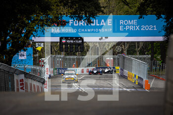 2021-04-11 - depart start under safety car during the 2021 Rome ePrix, 4th round of the 2020-21 Formula E World Championship, on the Circuito Cittadino dell'EUR from April 9 to 11, in Rome, Italy - Photo Germain Hazard / DPPI - 2021 ROME EPRIX, 4TH ROUND OF THE 2020-21 FORMULA E WORLD CHAMPIONSHIP - FORMULA E - MOTORS