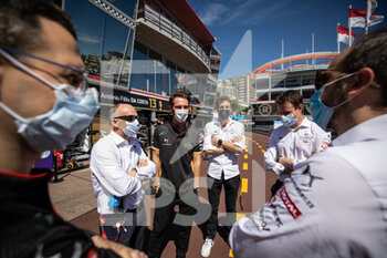 2021-05-07 - Xavier Mestelan Pinon, Technical Director FIA, VER, Rossiter James, DS Techeetah Sporting Director & Reserve driver, portrait, CHEVAUCHER Thomas, Head of DS Performance, portrait during the 2021 Monaco ePrix, 4th meeting of the 2020-21 Formula E World Championship, on the Circuit de Monaco on May 8, in Monaco - Photo Germain Hazard / DPPI - 2021 MONACO EPRIX, 4TH MEETING OF THE 2020-21 FORMULA E WORLD CHAMPIONSHIP - FORMULA E - MOTORS
