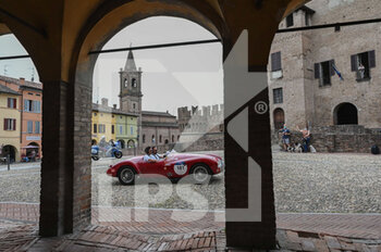 2021-06-16 - A car drives in Fontanellato during the first leg of the Mille Miglia 2021  on june 16, 2021 in Fontanellato, Italy. Photo by Umberto Favretto /New Reporter - MILLE MIGLIA 2021  - HISTORIC - MOTORS