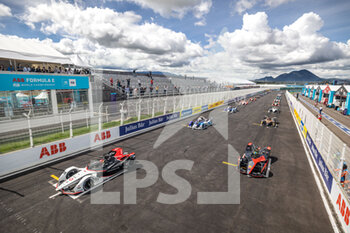 2021-06-19 - depart start 99 Wehrlein Pascal (ger), TAG Heuer Porsche Formula E Team, Porsche 99X Electric, action 22 Rowland Oliver (gbr), Nissan e.dams, Nissan IM02, action 27 Dennis Jake (gbr), BMW i Andretti Motorsport, BMW iFE.21, action during the 2021 Puebla ePrix, 5th meeting of the 2020-21 Formula E World Championship, on the Autodromo Miguel E. Abed from June 18 to 20, in Puebla, Mexico - Photo Germain Hazard / DPPI - 2021 PUEBLA EPRIX, 5TH MEETING OF THE 2020-21 FORMULA E WORLD CHAMPIONSHIP - FORMULA E - MOTORS