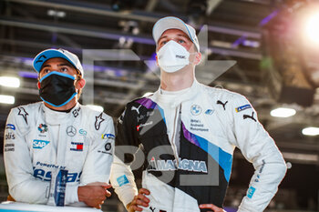2021-07-25 - DE VRIES Nyck (nld), Mercedes-Benz EQ Formula E Team, Mercedes-Benz EQ Silver Arrow 02, portrait GUNTHER Maximilian (ger), BMW i Andretti Motorsport, BMW iFE.21, portrait during the 2021 London ePrix, 7th meeting of the 2020-21 Formula E World Championship, on the ExCel London from July 24 to 25, in London, United Kingdom - Photo Xavi Bonilla / DPPI - 2021 LONDON EPRIX, 7TH MEETING OF THE 2020-21 FORMULA E WORLD CHAMPIONSHIP - FORMULA E - MOTORS