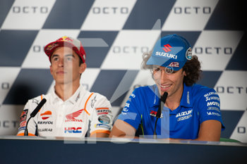 2019-09-15 - Marc Marquez, Spanish rider and MotoGP World Champion with number 93 for Repsol Honda Team - Alex Rins, Spanish rider number 42 for Suzuki Team in MotoGP - THURSDAY AND SUNDAY PRESS CONFERENCE OF THE MOTOGP OF SAN MARINO AND RIVIERA DI RIMINI - MOTOGP - MOTORS