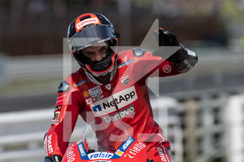 2019-09-15 - Danilo Petrucci, Italian rider number 9 for DUcati Team in MotoGP - SUNDAY WARM-UP & RACE OF THE MOTOGP OF SAN MARINO AND RIVIERA DI RIMINI - MOTOGP - MOTORS