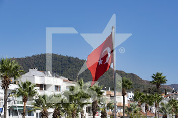2020-09-19 - flag of Turkey illustration, during the 2020 Rally of Turkey, 5th round of the 2020 FIA WRC Championship from September 18 to 20, 2020 at Marmaris, Mugla in Turkey - Photo Gregory Lenormand / DPPI - RALLY OF TURKEY, 5TH ROUND OF THE 2020 FIA WRC - SATURDAY - RALLY - MOTORS