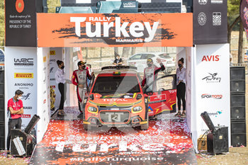 2020-09-20 - 24 Marco BULACIA WILKINSON (bol), Marcelo DER OHANNESIAN (arg), CITROEN C3, WRC 3, podium, portraitduring the 2020 Rally of Turkey, 5th round of the 2020 FIA WRC Championship from September 18 to 20, 2020 at Marmaris, Mugla in Turkey - Photo Gregory Lenormand / DPPI - RALLY OF TURKEY, 5TH ROUND OF THE 2020 FIA WRC - RALLY - MOTORS