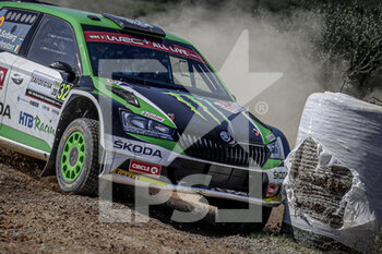 2020-10-08 - 32 SOLBERG Oliver, JOHNNSTON Aaron, Volkswagen Polo GTI R5, action during the 2020 Rally Italia Sardegna, 6th round of the 2020 FIA WRC Championship from October 8 to 11, 2020 at Alghero, Sardegna in Italy - Photo Paulo Maria / DPPI - RALLY DI SARDEGNA - 6TH ROUND OF THE 2020 FIA WRC CHAMPIONSHIP - RALLY - MOTORS