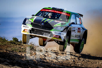 2020-10-09 - 32 SOLBERG Oliver, JOHNNSTON Aaron, Volkswagen Polo GTI R5, action during the 2020 Rally Italia Sardegna, 6th round of the 2020 FIA WRC Championship from October 8 to 11, 2020 at Alghero, Sardegna in Italy - Photo Paulo Maria / DPPI - RALLY OF SARDEGNA - 6TH ROUND OF THE 2020 FIA WRC CHAMPIONSHIP - RALLY - MOTORS