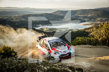 2020-10-09 - 17 OGIER Sebastien (FRA), INGRASSIA Julien (FRA), Toyota Yaris WRC, Toyota Gazoo Racing WRT, action during the 2020 Rally Italia Sardegna, 6th round of the 2020 FIA WRC Championship from October 8 to 11, 2020 at Alghero, Sardegna in Italy - Photo Paulo Maria / DPPI - RALLY OF SARDEGNA - 6TH ROUND OF THE 2020 FIA WRC CHAMPIONSHIP - RALLY - MOTORS