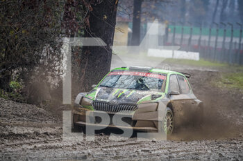 2020-12-06 - 27 SOLBERG Oliver, JOHNNSTON Aaron, SKODA Fabia Evo WRC3 during the 2020 ACI Rally Monza, 7th round of the 2020 FIA WRC Championship from December 3 to 8, 2020 at Monza, Brianza in Italy - Photo Grégory Lenormand / DPPI - 2020 ACI RALLY MONZA, 7TH ROUND OF THE FIA WRC CHAMPIONSHIP - SUNDAY - RALLY - MOTORS