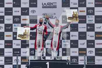 2020-12-06 - OSTBERG Mads (NOR), ERIKSEN Torstein (NOR), Citroen C3 R5, PH Sport WRC 2, podium, portrait, 2020 WRC2 champions, during the 2020 ACI Rally Monza, 7th round of the 2020 FIA WRC Championship from December 3 to 8, 2020 at Monza, Brianza in Italy - Photo Grégory Lenormand / DPPI - 2020 ACI RALLY MONZA, 7TH ROUND OF THE FIA WRC CHAMPIONSHIP - SUNDAY - RALLY - MOTORS