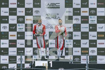 2020-12-06 - OSTBERG Mads (NOR), ERIKSEN Torstein (NOR), Citroen C3 R5, PH Sport WRC 2, podium, portrait, 2020 WRC2 champions, during the 2020 ACI Rally Monza, 7th round of the 2020 FIA WRC Championship from December 3 to 8, 2020 at Monza, Brianza in Italy - Photo Grégory Lenormand / DPPI - 2020 ACI RALLY MONZA, 7TH ROUND OF THE FIA WRC CHAMPIONSHIP - SUNDAY - RALLY - MOTORS