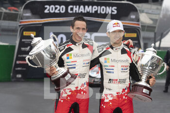 2020-12-06 - OGIER Sebastien (FRA), Toyota Yaris WRC, Toyota Gazoo Racing WRT, INGRASSIA Julien (FRA), Toyota Yaris WRC, Toyota Gazoo Racing WRT, portrait, podium, 2020 world champions, during the 2020 ACI Rally Monza, 7th round of the 2020 FIA WRC Championship from December 3 to 8, 2020 at Monza, Brianza in Italy - Photo Grégory Lenormand / DPPI - 2020 ACI RALLY MONZA, 7TH ROUND OF THE FIA WRC CHAMPIONSHIP - SUNDAY - RALLY - MOTORS