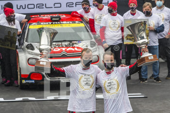 2020-12-06 - OSTBERG Mads (NOR), Citroen C3 R5, PH Sport WRC 2, portrait podium, during the 2020 ACI Rally Monza, 7th round of the 2020 FIA WRC Championship from December 3 to 8, 2020 at Monza, Brianza in Italy - Photo Grégory Lenormand / DPPI - 2020 ACI RALLY MONZA, 7TH ROUND OF THE FIA WRC CHAMPIONSHIP - SUNDAY - RALLY - MOTORS