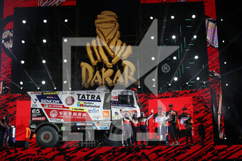 2021-01-02 - #514 Soltys Martin (cze), Schovanek David (cze), Sikola Tomas (cze), Tatra, Tatra Buggyra Racing, Camion, Truck, action during the Dakar 2021âs Prologue and start podium ceremony in Jeddah, Saudi Arabia on January 2, 2021 - Photo Julien Delfosse / DPPI - DAKAR 2021- PROLOGUE AND START PODIUM - RALLY - MOTORS