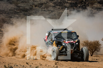 2021-01-03 - 406 Domzala Aron (pol), Marton Maciej (bra), Can-Am, Monster Engery Can-Am, Motul, SSV Series - T4, action during the 1st stage of the Dakar 2021 between Jeddah and Bisha, in Saudi Arabia on January 3, 2021 - Photo Florent Gooden / DPPI - DAKAR 2021 - FIRST STAGE - JEDDAH - BISHA - RALLY - MOTORS