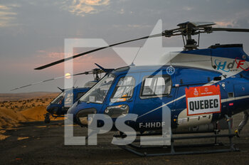 2021-01-10 - Landscape, helicopter during the 7th stage of the Dakar 2021 between Ha'il and Sakaka, in Saudi Arabia on January 10, 2021 - Photo Eric Vargiolu / DPPI - 7TH STAGE OF THE DAKAR 2021 BETWEEN HA'IL AND SAKAKA - RALLY - MOTORS