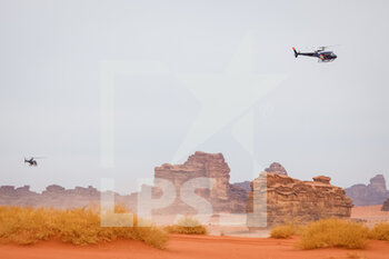 2021-01-13 - landscape, paysage, helico during the 10th stage of the Dakar 2021 between Neom and Al-?Ula, in Saudi Arabia on January 13, 2021 - Photo Frédéric Le Floc'h / DPPI - 10TH STAGE OF THE DAKAR 2021 BETWEEN NEOM AND ALULA - RALLY - MOTORS
