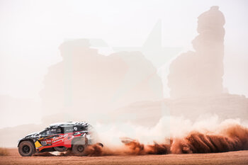 2021-01-13 - 310 Al Qassimi Sheikh Khalid (are), Panseri Xavier (fra), Peugeot, PH Sport, Abu Dhabi Racing, Auto, action during the 10th stage of the Dakar 2021 between Neom and Al-Ula, in Saudi Arabia on January 13, 2021 - Photo Antonin Vincent / DPPI - 10TH STAGE OF THE DAKAR 2021 BETWEEN NEOM AND ALULA - RALLY - MOTORS