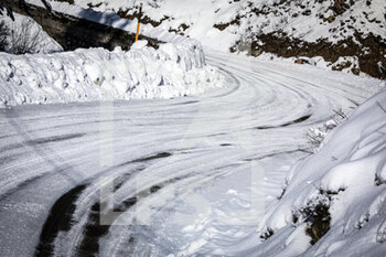 2021-01-21 - Snow road ice during the 2021 WRC World Rally Car Championship, Monte Carlo rally on January 20 to 24, 2021 at Monaco - Photo Grégory Lenormand / DPPI - 2021 WRC WORLD RALLY CAR CHAMPIONSHIP, MONTE CARLO - THURSDAY  - RALLY - MOTORS