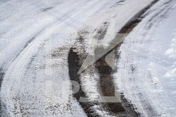 2021-01-21 - Snow road ice during the 2021 WRC World Rally Car Championship, Monte Carlo rally on January 20 to 24, 2021 at Monaco - Photo Grégory Lenormand / DPPI - 2021 WRC WORLD RALLY CAR CHAMPIONSHIP, MONTE CARLO - THURSDAY  - RALLY - MOTORS