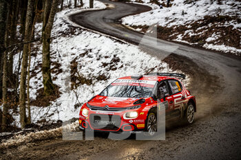 2021-01-21 - 29 Yohan ROSSEL (FRA), Benoit FULCRAND (FRA), CITROEN C3 RC2 Rally2, action during the 2021 WRC World Rally Car Championship, Monte Carlo rally on January 20 to 24, 2021 at Monaco - Photo GrÃ©gory Lenormand / DPPI - 2021 WRC WORLD RALLY CAR CHAMPIONSHIP, MONTE CARLO - THURSDAY  - RALLY - MOTORS