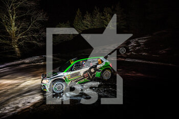 2021-01-22 - 25 Andreas MIKKELSEN (NOR), Ola FLOENE (NOR), TOKSPORT WRT SKODA Fabia Evo, RC2 Rally2, action during the 2021 WRC World Rally Car Championship, Monte Carlo rally on January 20 to 24, 2021 at Monaco - Photo Bastien Roux / DPPI - 2021 WRC WORLD RALLY CAR CHAMPIONSHIP, MONTE CARLO - FRIDAY - RALLY - MOTORS