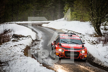 2021-01-22 - 28 Nicolas CIAMIN (FRA), Yannick ROCHE (FRA), CITROËN C3, RC2 Rally2, action during the 2021 WRC World Rally Car Championship, Monte Carlo rally on January 20 to 24, 2021 at Monaco - Photo Bastien Roux / DPPI - 2021 WRC WORLD RALLY CAR CHAMPIONSHIP, MONTE CARLO - FRIDAY - RALLY - MOTORS