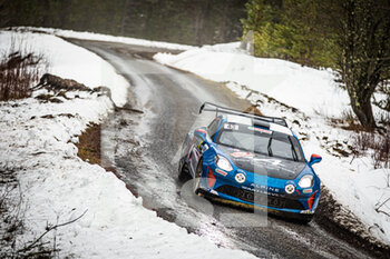 2021-01-22 - 43 Emmanuel GUIGOU (FRA), Alexandre CORIA (FRA), ALPINE A110, RGT RGT cars, action during the 2021 WRC World Rally Car Championship, Monte Carlo rally on January 20 to 24, 2021 at Monaco - Photo Bastien Roux / DPPI - 2021 WRC WORLD RALLY CAR CHAMPIONSHIP, MONTE CARLO - FRIDAY - RALLY - MOTORS