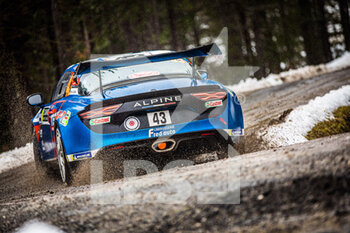 2021-01-22 - 43 Emmanuel GUIGOU (FRA), Alexandre CORIA (FRA), ALPINE A110, RGT RGT cars, action during the 2021 WRC World Rally Car Championship, Monte Carlo rally on January 20 to 24, 2021 at Monaco - Photo Bastien Roux / DPPI - 2021 WRC WORLD RALLY CAR CHAMPIONSHIP, MONTE CARLO - FRIDAY - RALLY - MOTORS