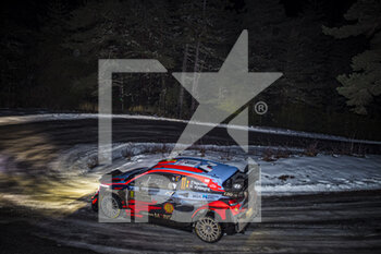 2021-01-22 - 11 Thierry NEUVILLE (BEL), Martijn Wydaeghe (BEL), HYUNDAI SHELL MOBIS WORLD RALLY TEAM, HYUNDAI I20 CoupÃ© WRC, WRC ,action during the 2021 WRC World Rally Car Championship, Monte Carlo rally on January 20 to 24, 2021 at Monaco - Photo GrÃ©gory Lenormand / DPPI - 2021 WRC WORLD RALLY CAR CHAMPIONSHIP, MONTE CARLO - FRIDAY - RALLY - MOTORS