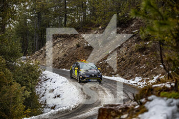 2021-01-22 - 00 Florian BERNARDI (FRA), Victor BELLOTTO (FRA), Renault Clio Rally 4, action during the 2021 WRC World Rally Car Championship, Monte Carlo rally on January 20 to 24, 2021 at Monaco - Photo GrÃ©gory Lenormand / DPPI - 2021 WRC WORLD RALLY CAR CHAMPIONSHIP, MONTE CARLO - FRIDAY - RALLY - MOTORS
