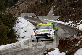 2021-01-22 - 25 Andreas MIKKELSEN (NOR), Ola FLOENE (NOR), TOKSPORT WRT SKODA Fabia Evo, RC2 Rally2, action during the 2021 WRC World Rally Car Championship, Monte Carlo rally on January 20 to 24, 2021 at Monaco - Photo GrÃ©gory Lenormand / DPPI - 2021 WRC WORLD RALLY CAR CHAMPIONSHIP, MONTE CARLO - FRIDAY - RALLY - MOTORS