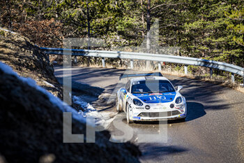 2021-01-24 - 42 Cedric ROBERT (FRA), Matthieu DUVAL (FRA), ALPINE A110, RGT RGT cars, action during the 2021 WRC World Rally Car Championship, Monte Carlo rally on January 20 to 24, 2021 at Monaco - Photo GrÃ©gory Lenormand / DPPI - 2021 WRC WORLD RALLY CAR CHAMPIONSHIP, MONTE CARLO - SUNDAY - RALLY - MOTORS