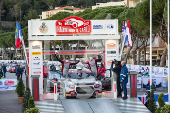 2021-01-24 - 30 Yohan ROSSEL (FRA), Benoit FULCRAND (FRA), CITROEN C3 RC2 Rally2, podium, portrait during the 2021 WRC World Rally Car Championship, Monte Carlo rally on January 20 to 24, 2021 at Monaco - Photo GrÃ©gory Lenormand / DPPI - 2021 WRC WORLD RALLY CAR CHAMPIONSHIP, MONTE CARLO - SUNDAY - RALLY - MOTORS
