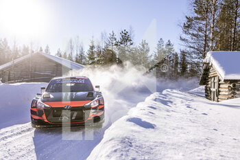 2021-02-27 - 02 Solberg Oliver (nor), Johnston Aaron (irl), Hyundai 2C Competition, Hyundai i20 CoupÃ© WRC, action during the 2021 Arctic Rally Finland, 2nd round of the 2021 FIA WRC, FIA World Rally Car Championship, from February 26 to 28, 2021 in Rovaniemi, Lapland, Finland - Photo Nikos Katikis / DPPI - 2021 ARCTIC RALLY FINLAND, 2ND ROUND OF THE WRC, FIA WORLD RALLY CAR CHAMPIONSHIP - RALLY - MOTORS