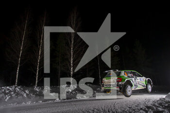 2021-02-27 - 20 Mikkelsen Andreas (nor), Floene Ola (nor), Toksport WRT, Skoda Fabia Evo, action during the 2021 Arctic Rally Finland, 2nd round of the 2021 FIA WRC, FIA World Rally Car Championship, from February 26 to 28, 2021 in Rovaniemi, Lapland, Finland - Photo Nikos Katikis / DPPI - 2021 ARCTIC RALLY FINLAND, 2ND ROUND OF THE WRC, FIA WORLD RALLY CAR CHAMPIONSHIP - RALLY - MOTORS