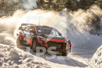 2021-02-28 - 02 Solberg Oliver (nor), Johnston Aaron (irl), Hyundai 2C Competition, Hyundai i20 CoupÃ© WRC, action during the 2021 Arctic Rally Finland, 2nd round of the 2021 FIA WRC, FIA World Rally Car Championship, from February 26 to 28, 2021 in Rovaniemi, Lapland, Finland - Photo Nikos Katikis / DPPI - 2021 ARCTIC RALLY FINLAND, 2ND ROUND OF THE WRC, FIA WORLD RALLY CAR CHAMPIONSHIP - RALLY - MOTORS