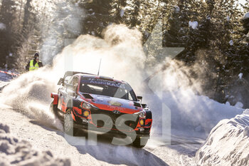 2021-02-28 - 11 Neuville Thierry (bel), Wydaeghe Martijn (bel), Hyundai Shell Mobis World Rally Team, Hyundai i20 CoupÃ© WRC, action during the 2021 Arctic Rally Finland, 2nd round of the 2021 FIA WRC, FIA World Rally Car Championship, from February 26 to 28, 2021 in Rovaniemi, Lapland, Finland - Photo Nikos Katikis / DPPI - 2021 ARCTIC RALLY FINLAND, 2ND ROUND OF THE WRC, FIA WORLD RALLY CAR CHAMPIONSHIP - RALLY - MOTORS