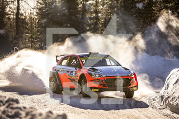 2021-02-28 - 26 Veiby Ole Christian (nor), Andersson Jonas (swe), Hyundai Motorsport N, Hyundai NG i20, action during the 2021 Arctic Rally Finland, 2nd round of the 2021 FIA WRC, FIA World Rally Car Championship, from February 26 to 28, 2021 in Rovaniemi, Lapland, Finland - Photo Nikos Katikis / DPPI - 2021 ARCTIC RALLY FINLAND, 2ND ROUND OF THE WRC, FIA WORLD RALLY CAR CHAMPIONSHIP - RALLY - MOTORS