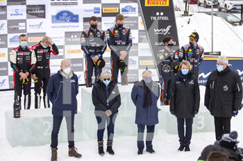 2021-02-28 - podium, portrait during the 2021 Arctic Rally Finland, 2nd round of the 2021 FIA WRC, FIA World Rally Car Championship, from February 26 to 28, 2021 in Rovaniemi, Lapland, Finland - Photo Nikos Katikis / DPPI - 2021 ARCTIC RALLY FINLAND, 2ND ROUND OF THE WRC, FIA WORLD RALLY CAR CHAMPIONSHIP - RALLY - MOTORS