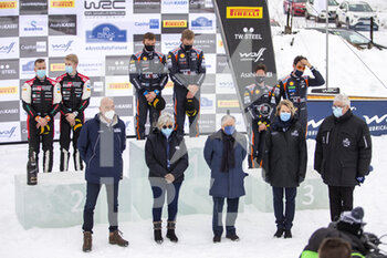 2021-02-28 - podium, portrait during the 2021 Arctic Rally Finland, 2nd round of the 2021 FIA WRC, FIA World Rally Car Championship, from February 26 to 28, 2021 in Rovaniemi, Lapland, Finland - Photo Nikos Katikis / DPPI - 2021 ARCTIC RALLY FINLAND, 2ND ROUND OF THE WRC, FIA WORLD RALLY CAR CHAMPIONSHIP - RALLY - MOTORS