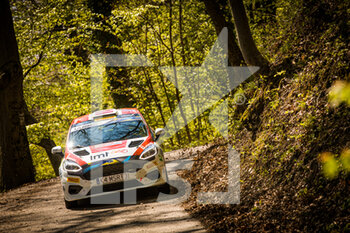 2021-04-22 - 45 Sesks Martins (lva), Francis Renars (lva), Ford Fiesta, action during the 2021 Croatia Rally, 3rd round of the 2021 FIA WRC, FIA World Rally Car Championship, from April 22 to 25, 2021 in Zagreb, Croatia - Photo Bastien Roux / DPPI - 2021 CROATIA RALLY, 3RD ROUND OF THE 2021 FIA WRC, WORLD RALLY CAR CHAMPIONSHIP - RALLY - MOTORS