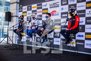 2021-04-22 - Rovanperä Kalle (fin), Breen Craig (irl), Fourmaux Adrien (fra), Loubet Pierre-Louis (fra), conference de presse, press conference during the 2021 Croatia Rally, 3rd round of the 2021 FIA WRC, FIA World Rally Car Championship, from April 22 to 25, 2021 in Zagreb, Croatia - Photo Bastien Roux / DPPI - 2021 CROATIA RALLY, 3RD ROUND OF THE 2021 FIA WRC, WORLD RALLY CAR CHAMPIONSHIP - RALLY - MOTORS