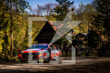 2021-04-24 - 11 Neuville Thierry (bel), Wydaeghe Martijn (bel), Hyundai Shell Mobis World Rally Team, Hyundai i20 Coupé WRC, action during the 2021 Croatia Rally, 3rd round of the 2021 FIA WRC, FIA World Rally Car Championship, from April 22 to 25, 2021 in Zagreb, Croatia - Photo Bastien Roux / DPPI - 2021 CROATIA RALLY, 3RD ROUND OF THE FIA WRC, WORLD RALLY CAR CHAMPIONSHIP - RALLY - MOTORS